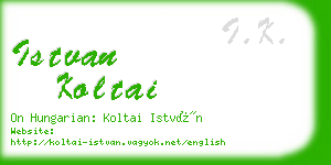 istvan koltai business card